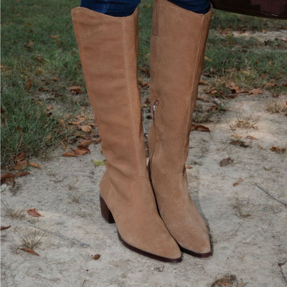 Dolce Vita Virona Tall Suede Over-the-Knee Boots in Camel